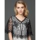 Positive summary of women work, solid color lace embroidery jacquard