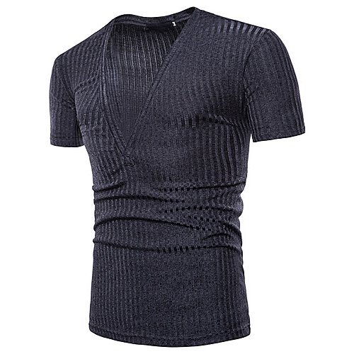 Men take the initiative, basic T-shirt, solid color, stripe