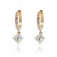 Women zircon earrings with round cut aura cubic zirconia earrings jewelry