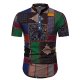 Men casual, everyday outdoor basic cotton T-shirt, graphics, print classic collar, short sleeves