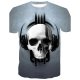 Men casual everyday wear large size T-shirt, 3D printed round neck, short sleeves