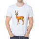 Men casual, everyday sports and leisure retro, elegant large size slim t-shirt, graphics, animal, print round neck, short sleeve