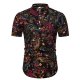 Men casual, everyday outdoor basic cotton T-shirt, graphics, printed classic collar, short sleeves