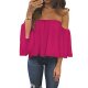 Picking up the chest and shoulders loose seven sleeve chiffon shirt, red roses