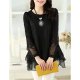 Women go out to the street chic shirt, solid color lace