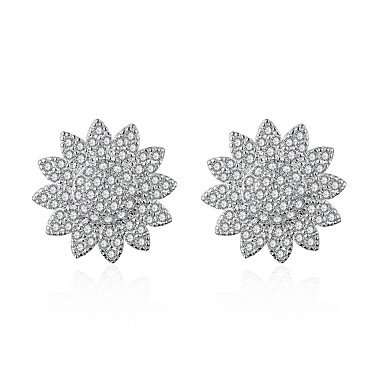 Female clarity cubic zirconia earrings earrings flowers