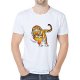 Men casual, daily sports and leisure business, retro large size slim t-shirt, animal, camouflage, camouflage printed round neck,