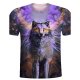 Men slim t-shirt, animal round neck