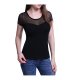 Women's T-shirt, solid network, Patchwork