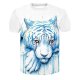 Men casual, daily basic, stylish T-shirt, 3D, animal print crew neck, short sleeves