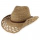 Crocheted Raffia Western Hat