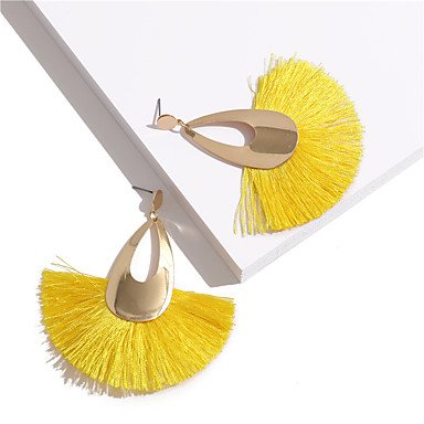 Female Earrings Earrings Fan Earrings Tassel Women Alloy Sterling Silver Earrings Jewelry