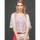 Positive summary of women work, solid color lace embroidery jacquard