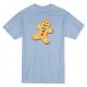 Christmas adorable gingerbread man graphics light blue T-shirt