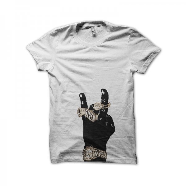 Hip-hop bad white T-shirt