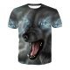 Men daily basics, fashion T-shirts, animal wolves, printed crew necks, short sleeves