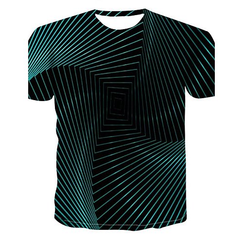 Men Daily Fashion, Punk & Gothic Plus Size T-Shirt, Colorblock, 3D, Printed Round Collar, Short Sleeve