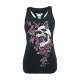 Women fashion butterfly  printed hollow T-shirt sleeveless vest