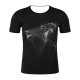 Men daily casual basics, stylish large size slim T-shirt, color matching, 3D, animal print round neck, short sleeves