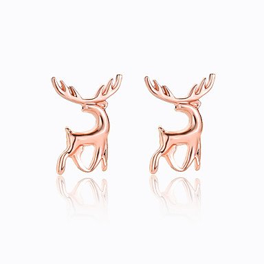 Female deer earrings jewelry cute simple metal alloy