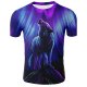 Men casual everyday wear basic t-shirt, 3D, animal print round neck, short sleeves