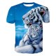 Men daily wear T-shirt, animal round neck, short sleeves