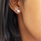 Female Stud Earrings Heart Rate Heartbeat Female Earrings Jewelry Alloy