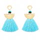 Female Synthetic Tanzanite Earrings Earrings Fan Female Fringe Retro Tassel Earrings