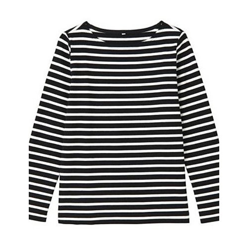 Women basic T-shirt, striped