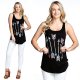 Fashion women printed vest top sleeveless shirt casual vest T-shirt