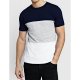 Men wear basic T-shirts, color blocks