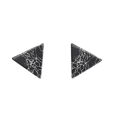 Women resin earrings, retro, punk, fashion, white, black daily leisure