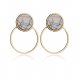 Women stack sweet fashion jewelry resin earring metal alloy