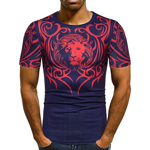 Men casual, everyday basic t-shirt, animals