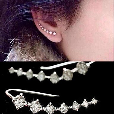 Women earrings, simple style, fashion, silver, titanium steel daily casual