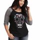 Women  Printed Round Neck Baseball T-Shirt Casual Shirt Print Fashion