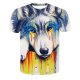 Men casual, daily basic, stylish T-shirt, 3D, animal print round neck, short sleeves