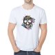 Men vintage, slim T-shirt, graphics, skull print round neck