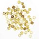 Transparent amber plastic brush beads