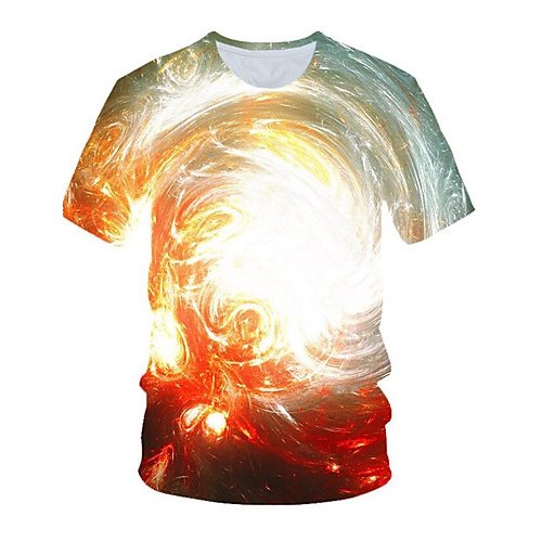 Men out of a chic T-shirt, 3D pleated, print