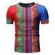 Men T-shirt, printed shirt collar