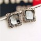 Women Crystal earrings, diamond retro, fashion silver daily leisure