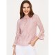 Shirt women actively working, solid color lace round neck, sleeves horn