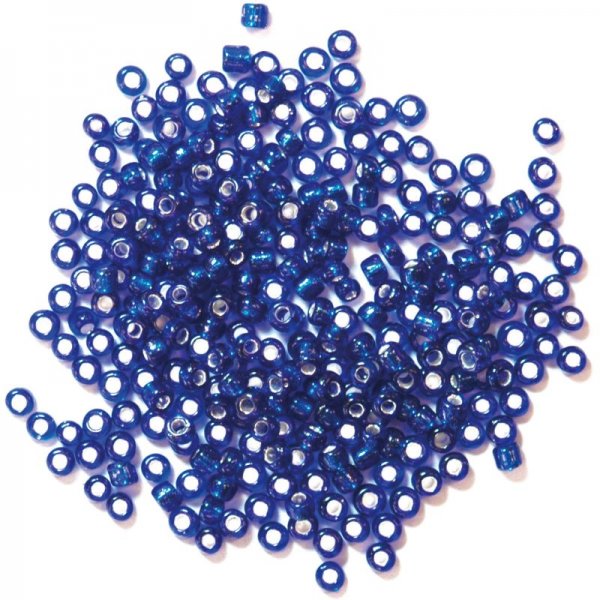 Navy blue beads 2 mm 15 g