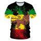 Men everyday fashion, exaggerated T-shirt, color block, 3D, animal print round neck, short sleeves