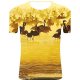 Men sports and chic, exaggerated large size cotton T-shirt, 3D, graphics, animal print round neck, short sleeves