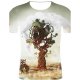 Men sports and chic, exaggerated large size cotton T-shirt, 3D, graphics, animal print round neck, short sleeves