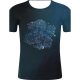 Men sports and casual chic, cotton T-shirt, geometry, 3D, graphic print round neck