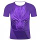 Men activities, party casual fashion, exaggerated large size cotton T-shirt, stripes, 3D, animal print round neck