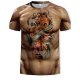 Men everyday wear large size retro, basic T-shirt, color block, 3D, animal print round neck, short sleeve